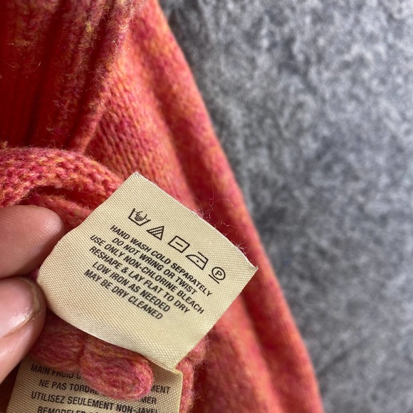 Anthropologie Moth Fireside Sweater Coral Pink Turtleneck Long Sleeve Oversized - Picture 9 of 10